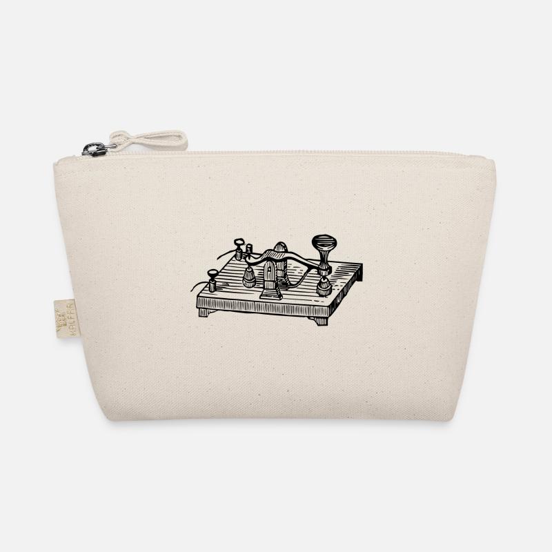 Vintage Morse Code Device, Retro Communication Organic Pouch