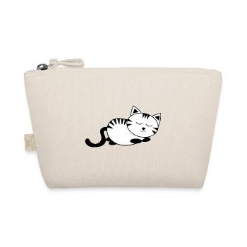 schlafende Katze kawaii Katze Katzenshirt Geschenk - Bio-Täschchen - Natur - Vorne