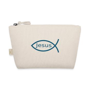 Jesus fish Ichthys fish fish - Organic Pouch - nature - Front
