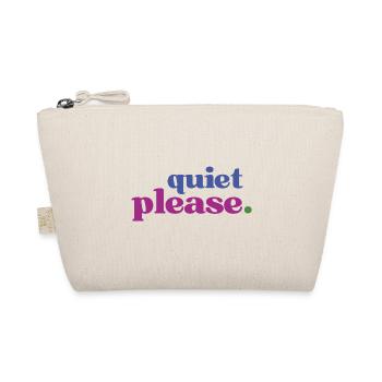 A little peace and quiet please - for all lovers of silence - Organic Pouch - nature - Front