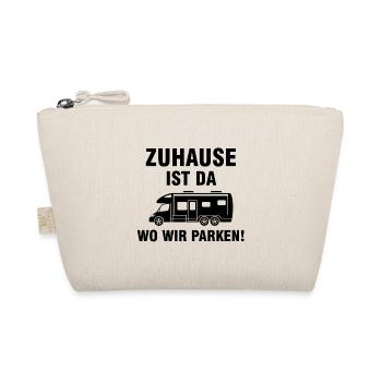 Zuhause ist da wo wir Parken Camping Wohnwagen - Bio-Täschchen - Natur - Vorne