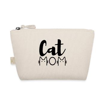Cat mom mother cat cat lover gift - Organic Pouch - nature - Front