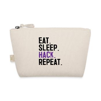 Eat Sleep Hack Repeat Hacker Informatiker - Bio-Täschchen - Natur - Vorne