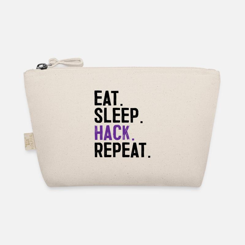 Eat Sleep Hack Repeat Hacker IT specialist Organic Pouch