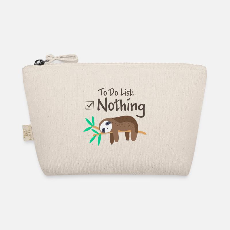 To do list Nothing Faultier Lazy Geschenk - Bio-Täschchen - Natur