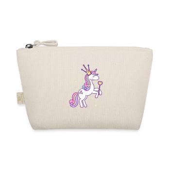 Unicorn princess crown star staff shoes pink - Organic Pouch - nature - Front