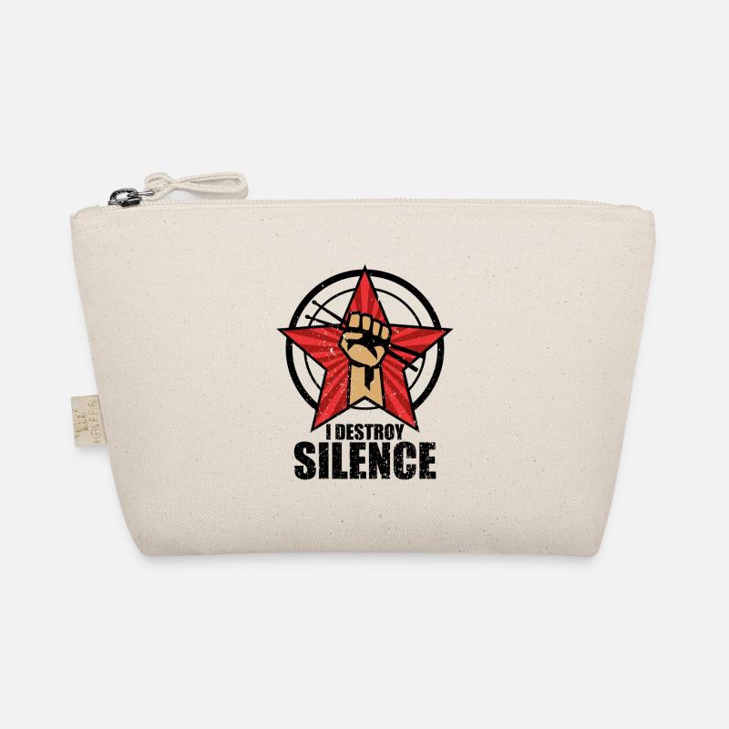 I destroy silence drum drums drummer Organic Pouch