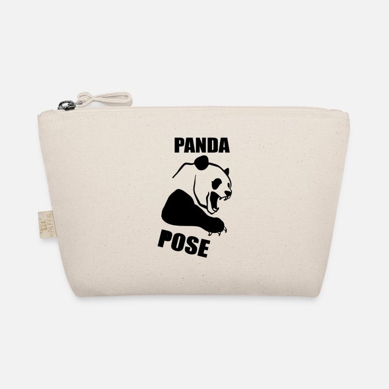 Panda pose böse Geschenk Bär Tier Sprüche Bio-Täschchen