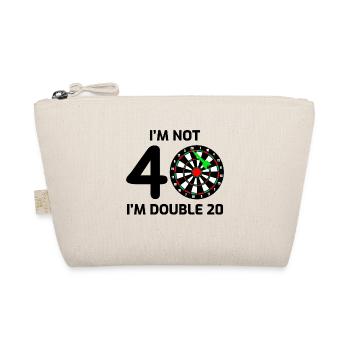 Darts Players Bullseye Shooting 40th Birthday Gift - Organic Pouch - nature - Front