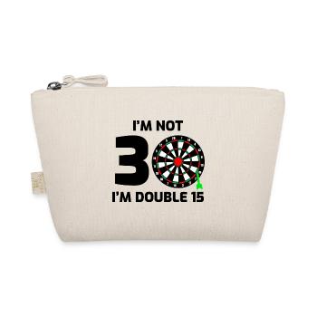 Darts Players Bullseye Shooting 30th Birthday Gift - Organic Pouch - nature - Front