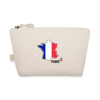 France Flag Map Outline - Organic Pouch - nature - Front
