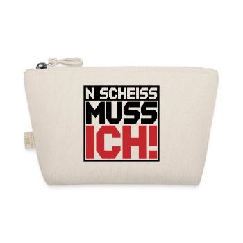N Scheiss muss ich | Farben änderbar - Bio-Täschchen - Natur - Vorne