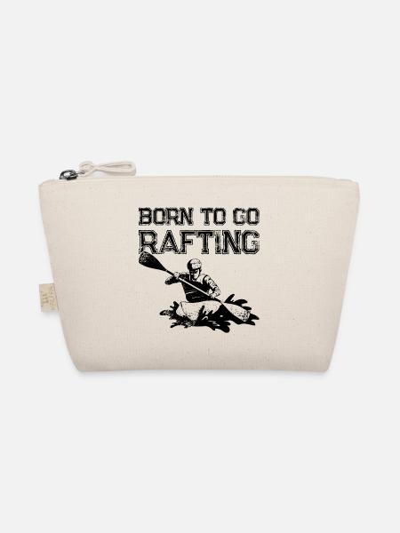 Eat Sleep Rafting Repeat Boot fahren Bootfahren - Bio-Täschchen - Natur - Vorne