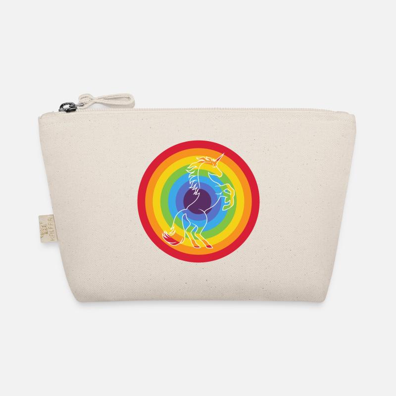 Rainbow circle with unicorn Organic Pouch