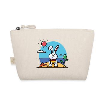 Hase am Strand beim Sonnenbad - Bio-Täschchen - Natur - Vorne