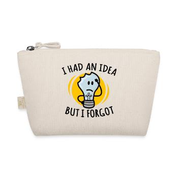 I Had An Idea But I Forgot, Funny Light Bulb - Organic Pouch - nature - Front