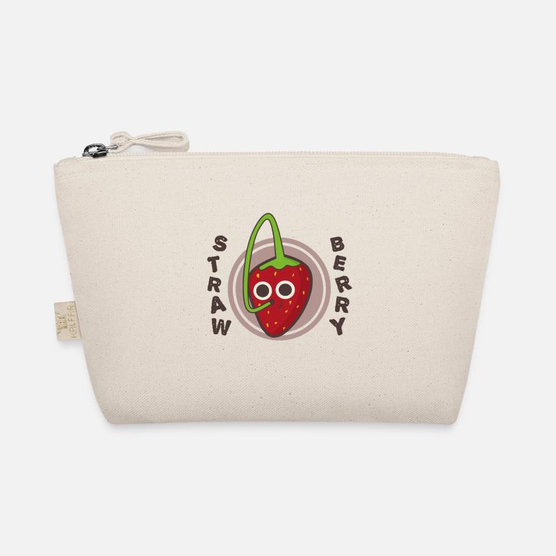 Strawberry Pun, Fruit drinking with straw Organic Pouch