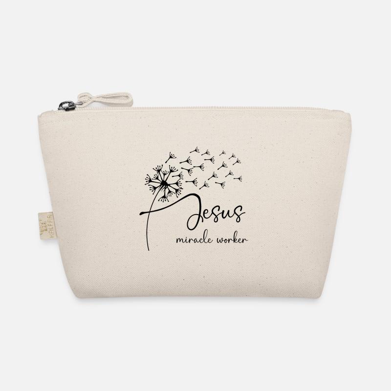 Jesus, miracle worker has a chic dandelion graphic Organic Pouch