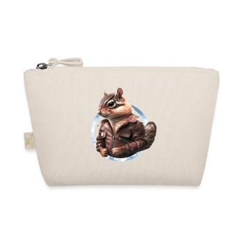 Chipmunks Captain Leather Jacket Pilot - Organic Pouch - nature - Front