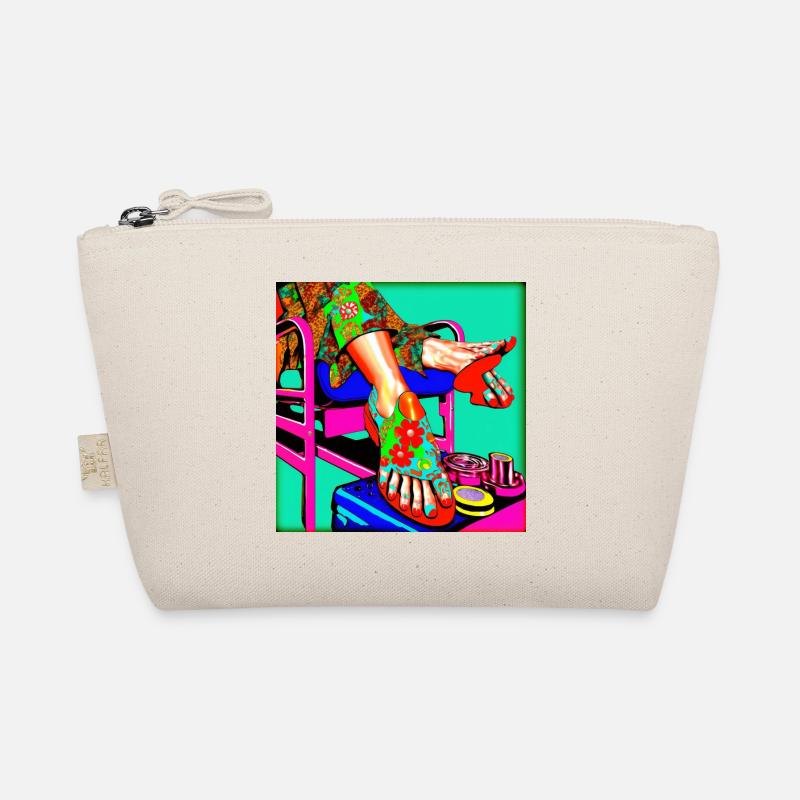 Fusspflege Pop Art bunt - Bio-Täschchen - Natur
