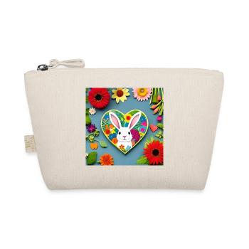 Cute Easter and Flowers - Organic Pouch - nature - Front