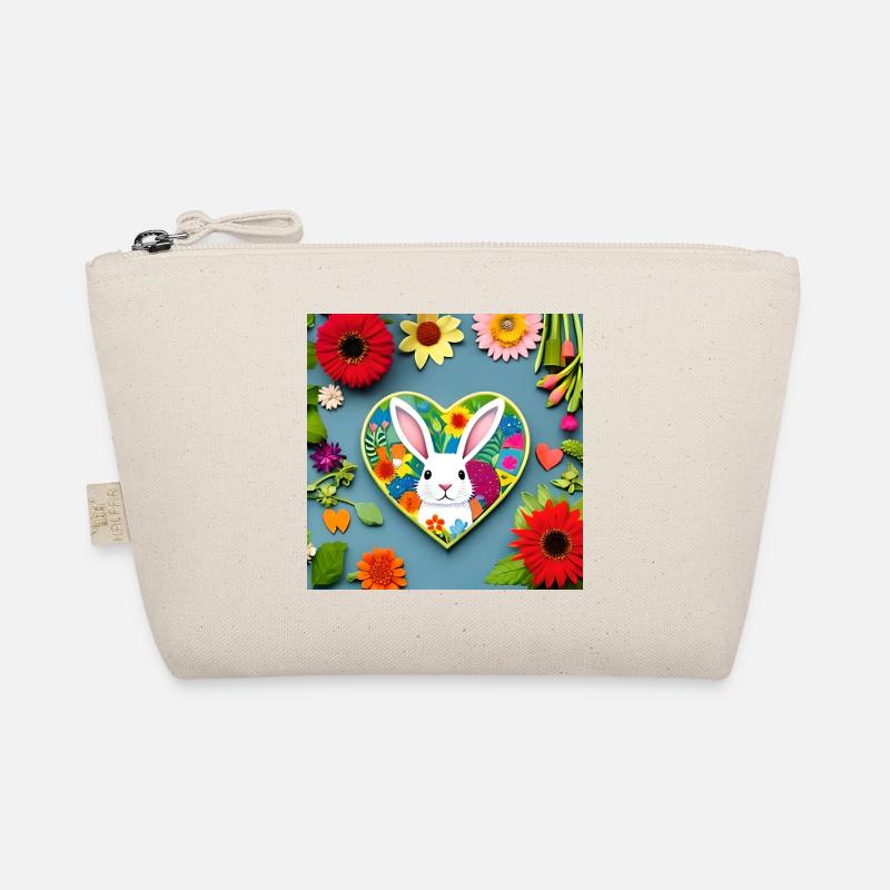 Cute Easter and Flowers Organic Pouch