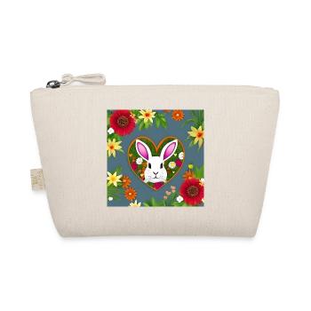 White Easter Floral Pattern - Organic Pouch - nature - Front