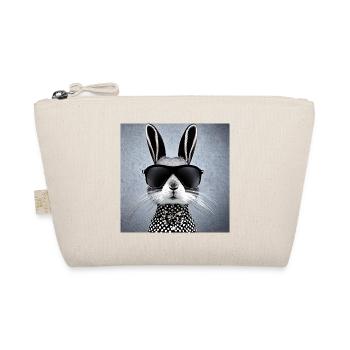 Cool rabbit with sun chest - Organic Pouch - nature - Front
