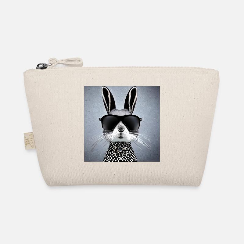 Cool rabbit with sun chest Organic Pouch