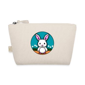Süßer Weisser Hase Süß Weiss Osterhase - Bio-Täschchen - Natur - Vorne