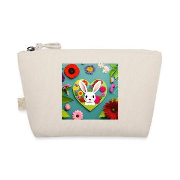 Beaucoup de fleurs et un lapin de Pâques - Trousse biologique - nature - Devant