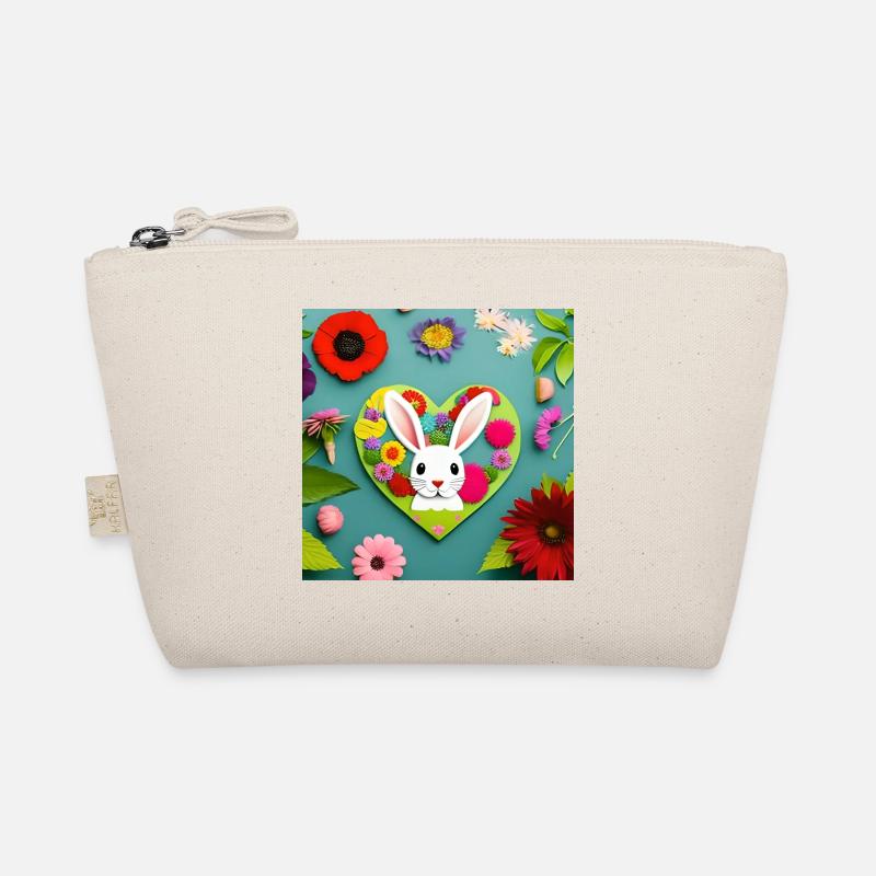 Lots of flowers and an Easter bunny Organic Pouch