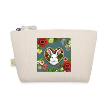 Lapin de Pâques avec lapin de cœur - Trousse biologique - nature - Devant