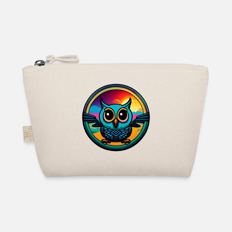 Süße Eule Kreis Bio-Täschchen