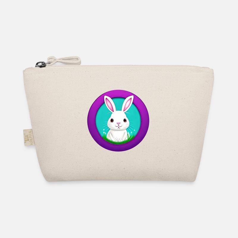 Ostern mit Osterhase lila Bio-Täschchen