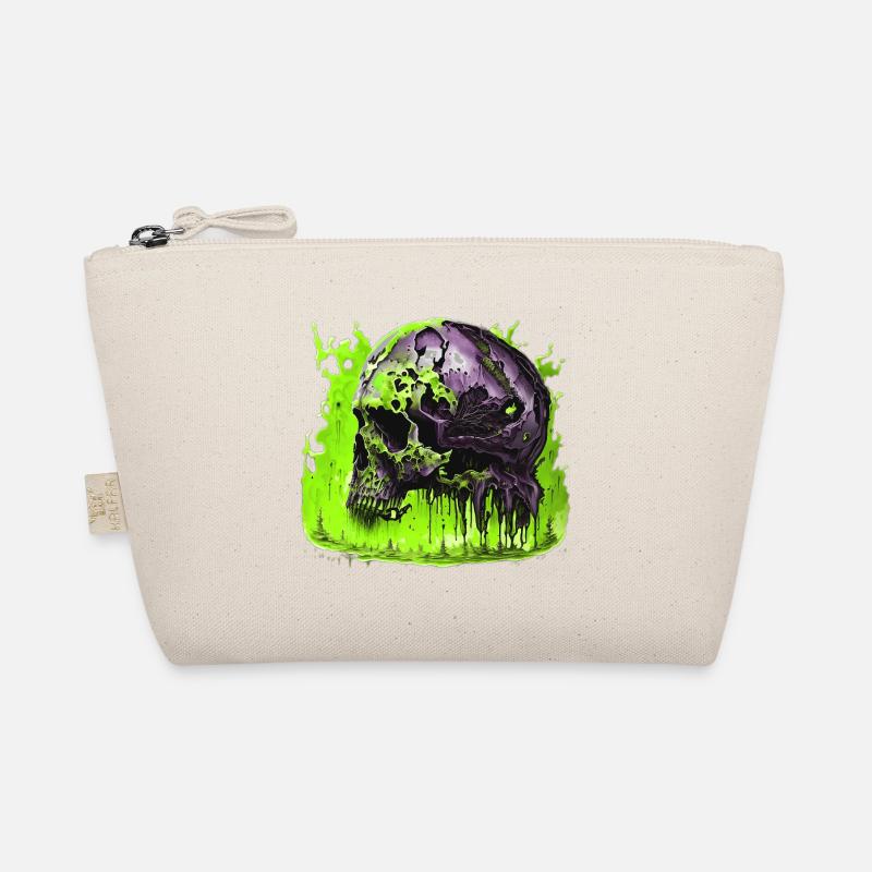 Gruseliger Helloween Schädel Skull Bio-Täschchen
