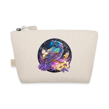 Night bird, blackbird, nightingale, flowers, distressed - Organic Pouch - nature - Front