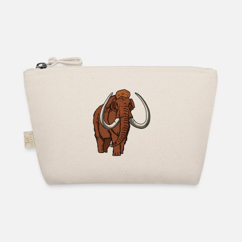 Mammut farbig - Bio-Täschchen - Natur