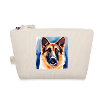 Aquarelle de Berger Allemand Portrait - Trousse biologique - nature - Devant