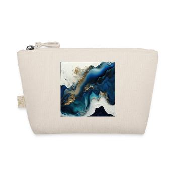 Motif tourbillonnant de peinture bleu nuit et or - Trousse biologique - nature - Devant