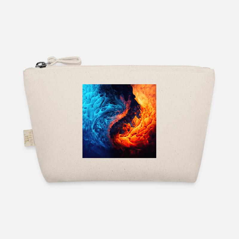 Water And Flame Pattern - Organic Pouch - nature
