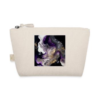 Motif tourbillonnant de peinture violet et or - Trousse biologique - nature - Devant