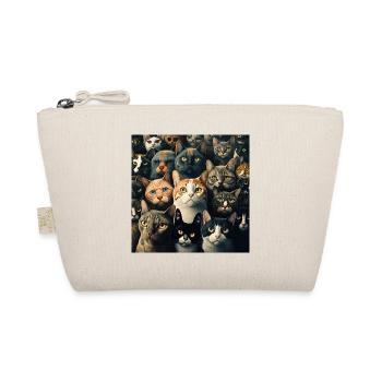 Cats Pattern - Organic Pouch - nature - Front