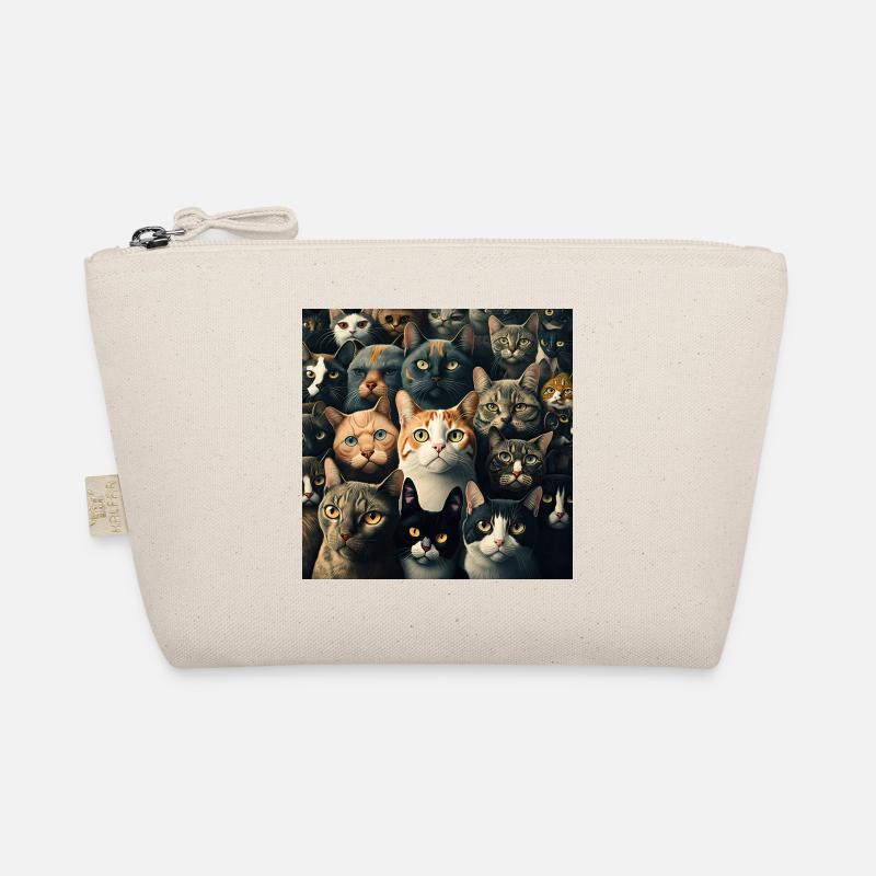 Katzen Muster Bio-Täschchen