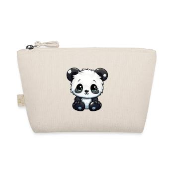 cute panda - Organic Pouch - nature - Front