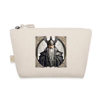 Stolzer Wikinger mit Raben Helm - Bio-Täschchen - Natur - Vorne