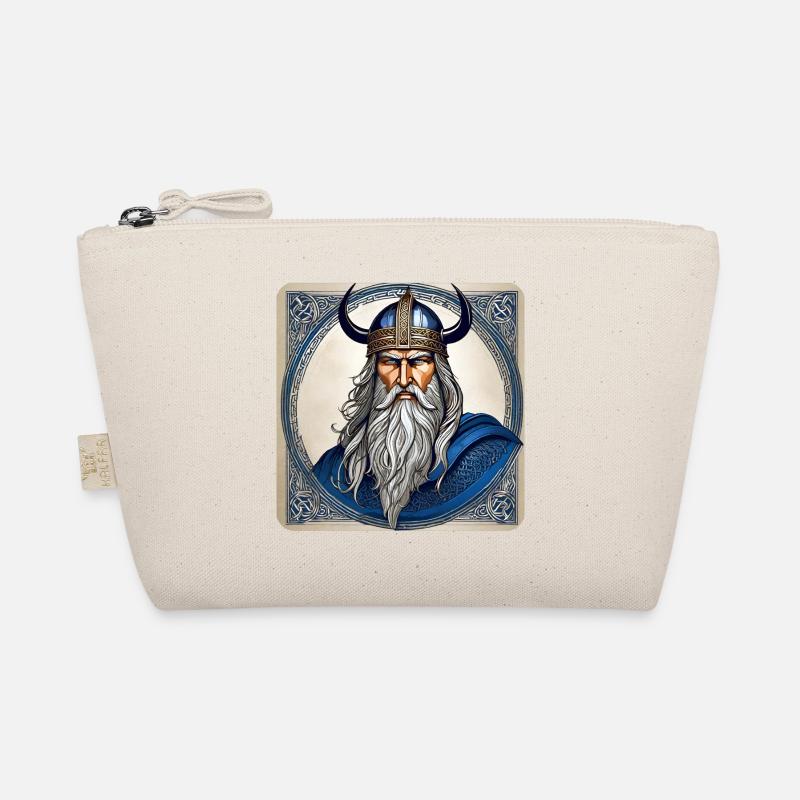 Stolzer Wikinger mit Hörner Helm Bio-Täschchen