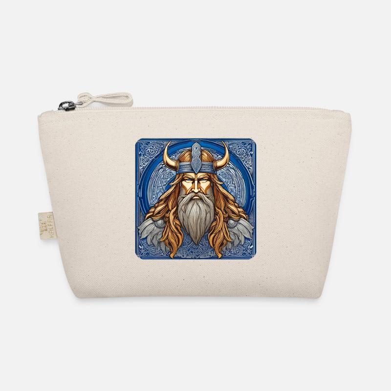 Fier Viking avec casque de cornes Trousse biologique