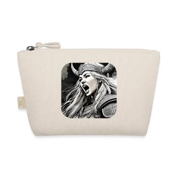 Proud Viking Germanin Shieldmaiden - Organic Pouch - nature - Front