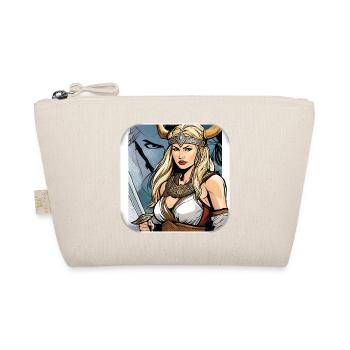 Proud Viking German woman in comic style - Organic Pouch - nature - Front